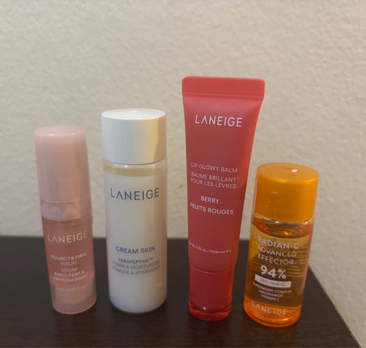 NEW-LANEIGE 4pc SET: Serum, Toner, Lip Balm & More