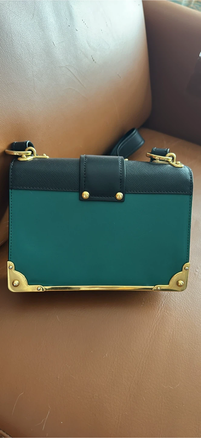 Prada Milano Shoulder Bag - Green and Black - photo 3