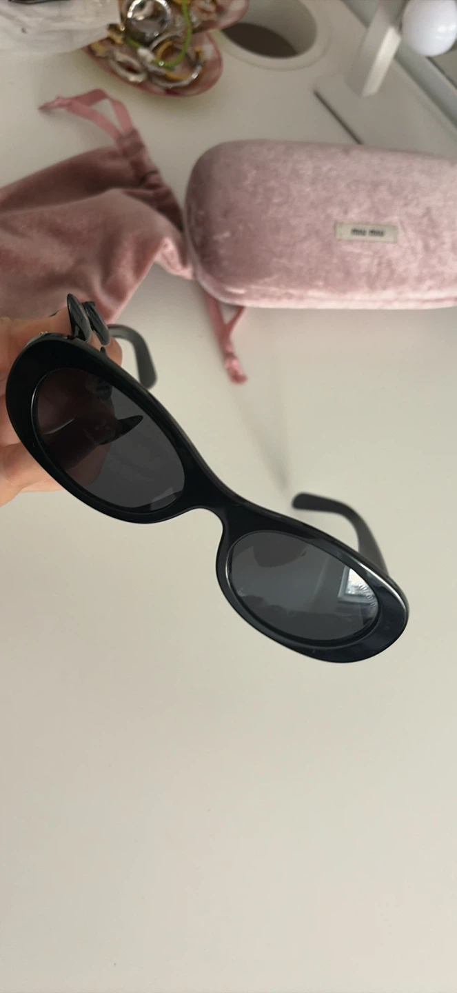 Miu Miu Black Oval Sunglasses - photo 3