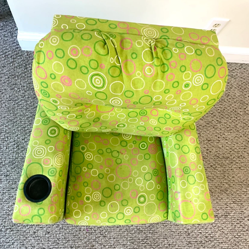 Kids Recliner Chair Green Child Toddler Furniture Cup Holder - photo 5