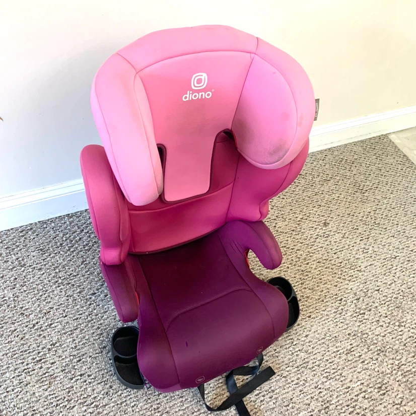 Kids Booster Car Seat Pink Child Vehicle Travel Seat Cup Holders - photo 2