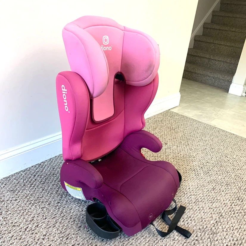 Kids Booster Car Seat Pink Child Vehicle Travel Seat Cup Holders - photo 3