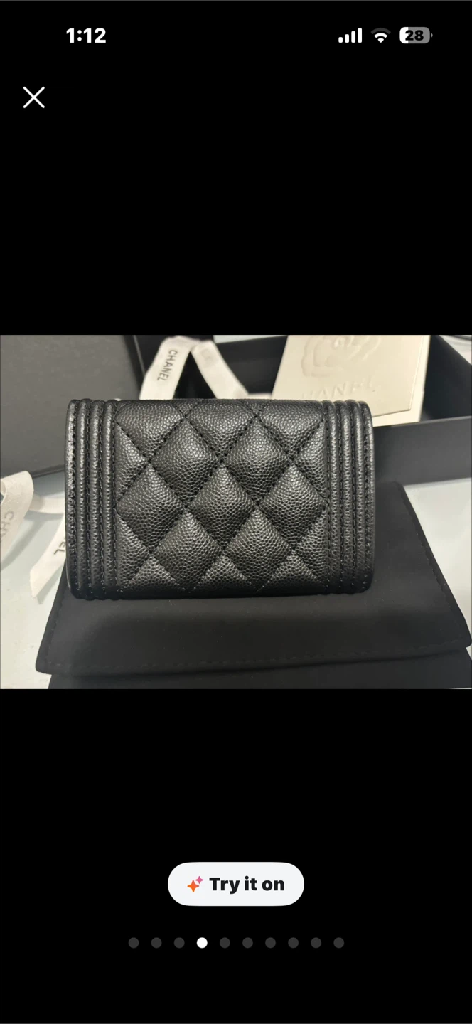 Authentic Chanel Boy Card Holder Black - photo 4