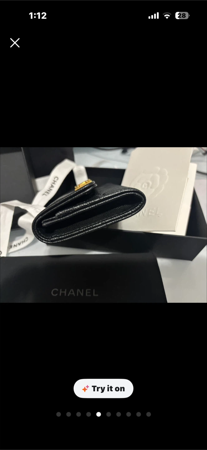 Authentic Chanel Boy Card Holder Black - photo 5
