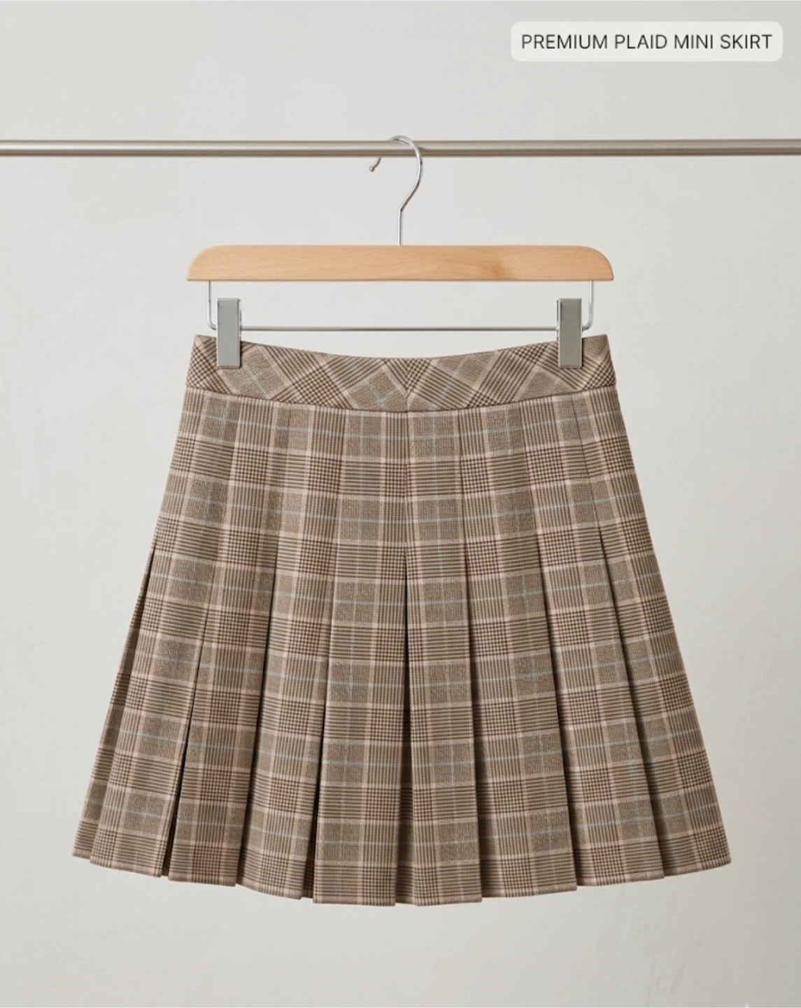 Aritzia Plaid Pleated Mini Skirt