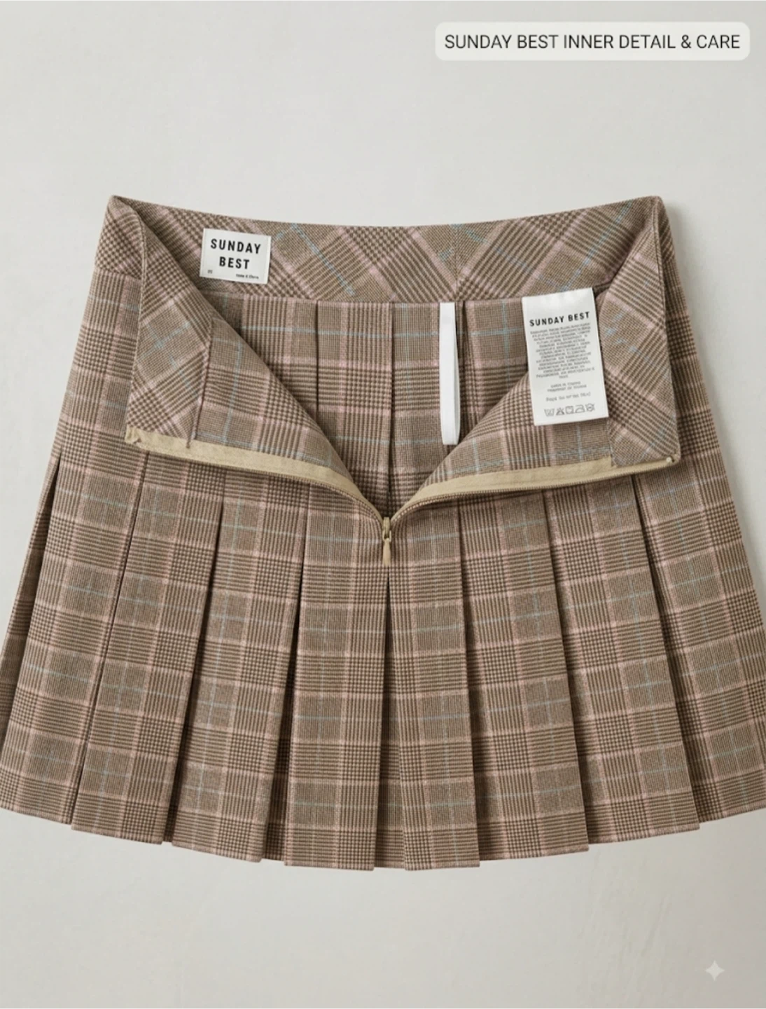 Aritzia Plaid Pleated Mini Skirt - photo 2