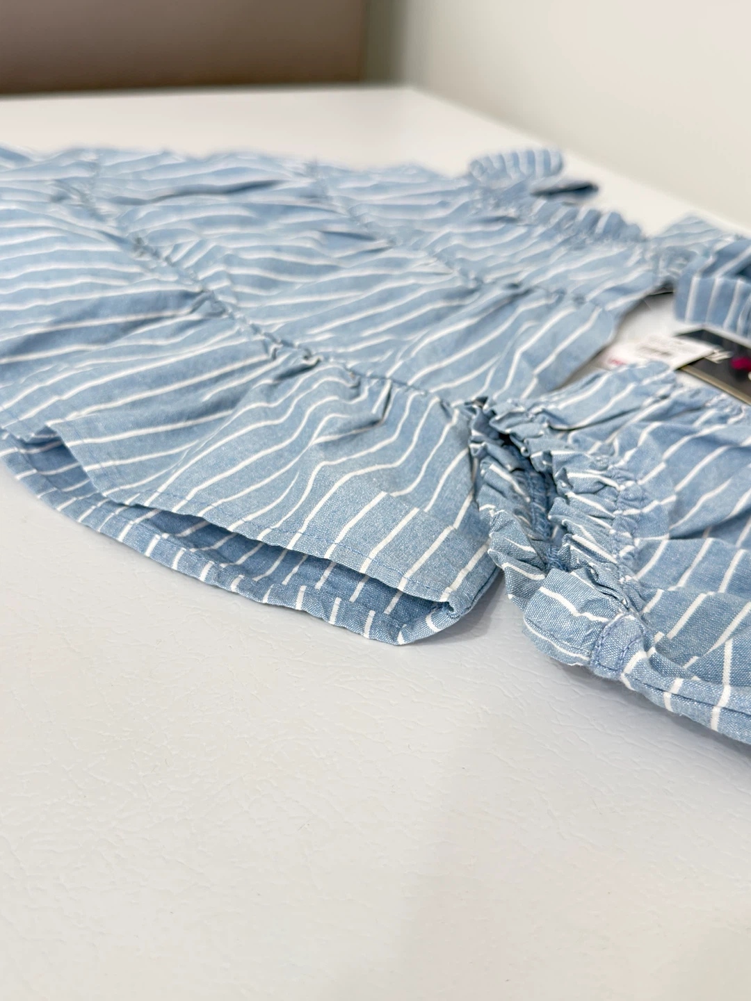 Limited Too Girls Blue Striped Dress, Bloomer & Headband Set - photo 2