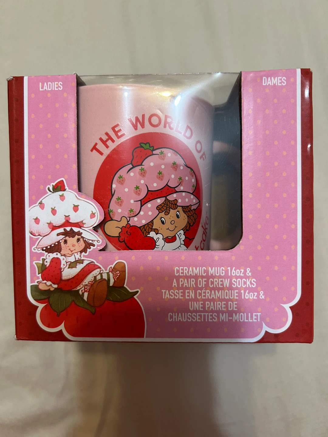 Strawberry Shortcake Ceramic Mug and Crew Socks Set