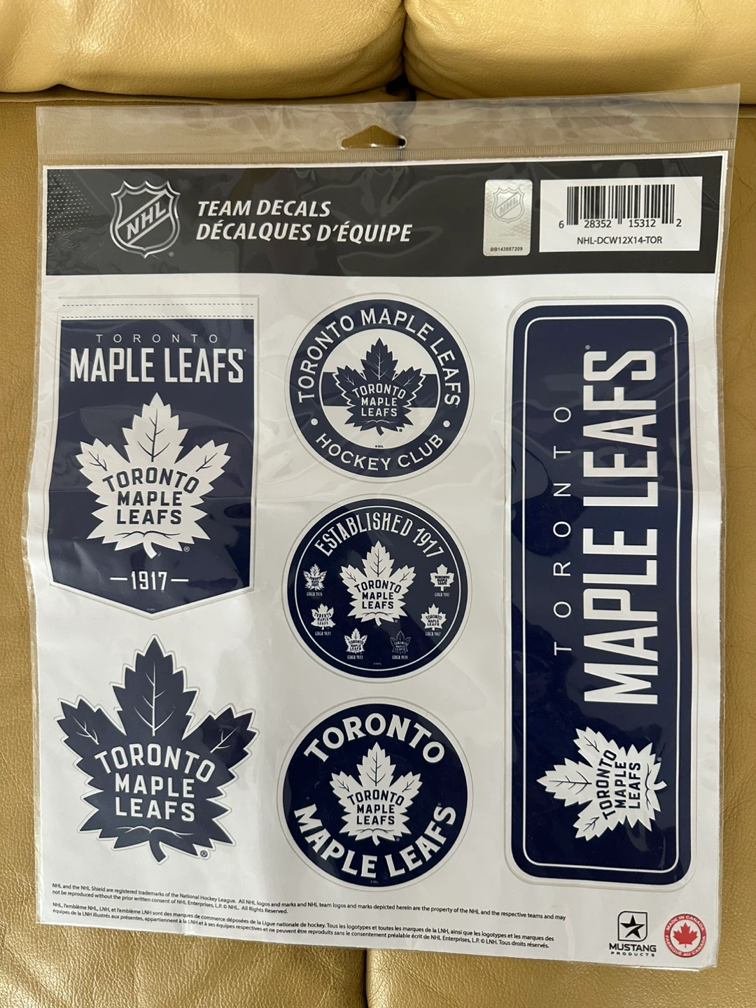 Toronto Maple Leafs NHL Official Licensed Decal Set