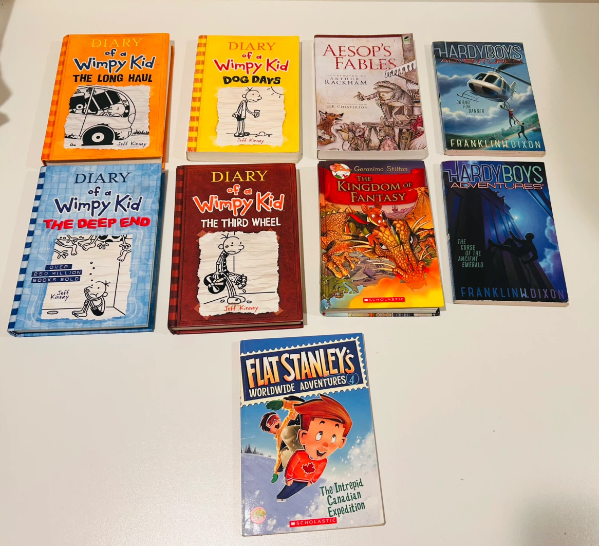 9 Children's Books: Diary of a Wimpy Kid, Hardy Boys &  more