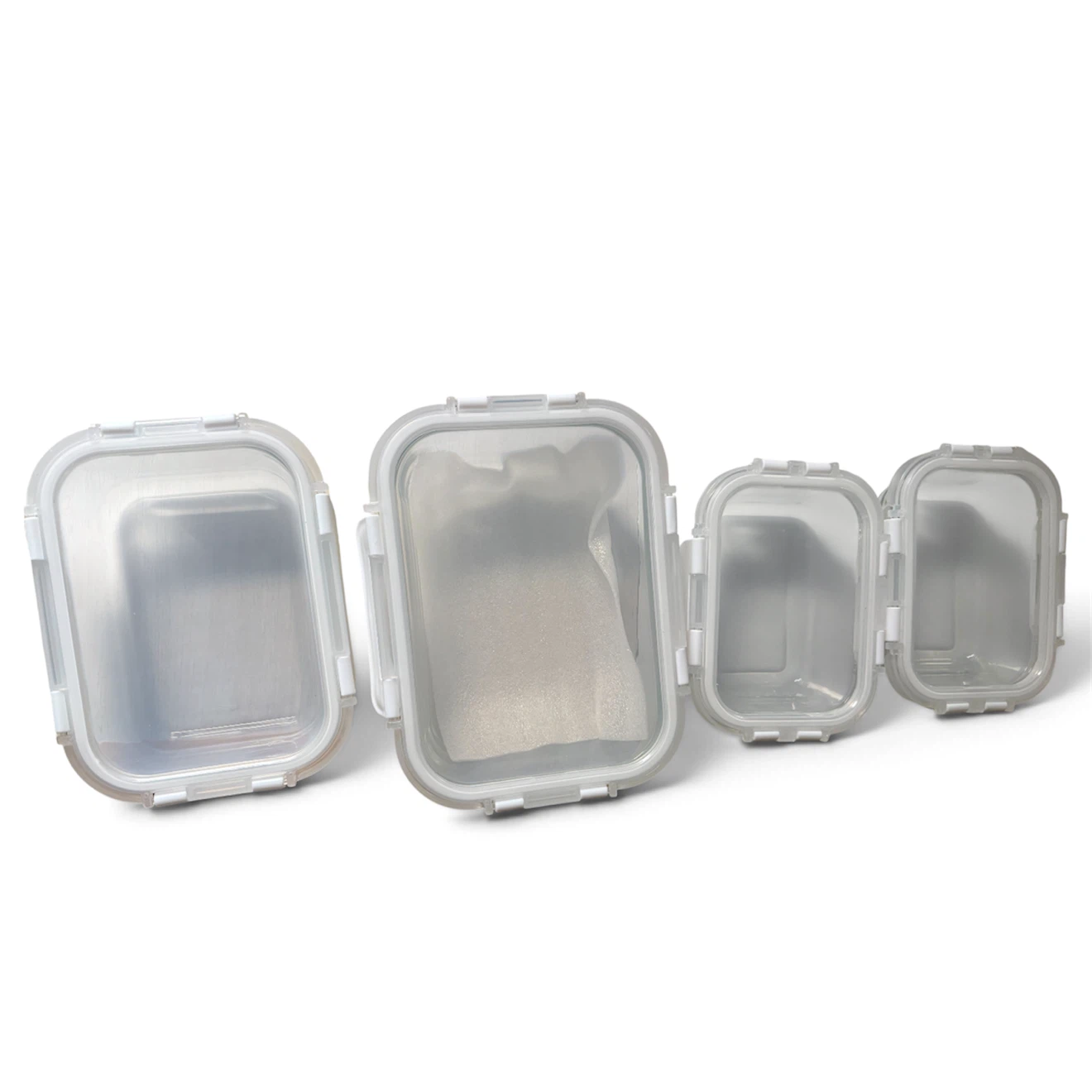 4x Leakproof Glass Food Storage Containers with Locking Lids - photo 4