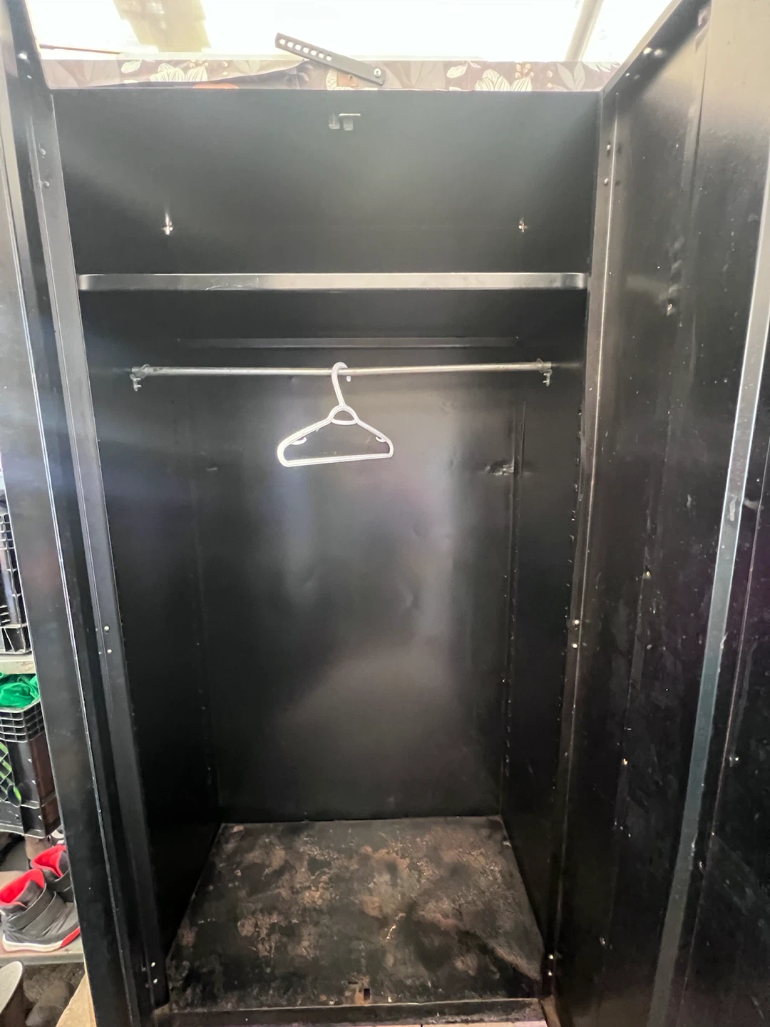 Black Metal Locker Storage Cabinet - photo 2