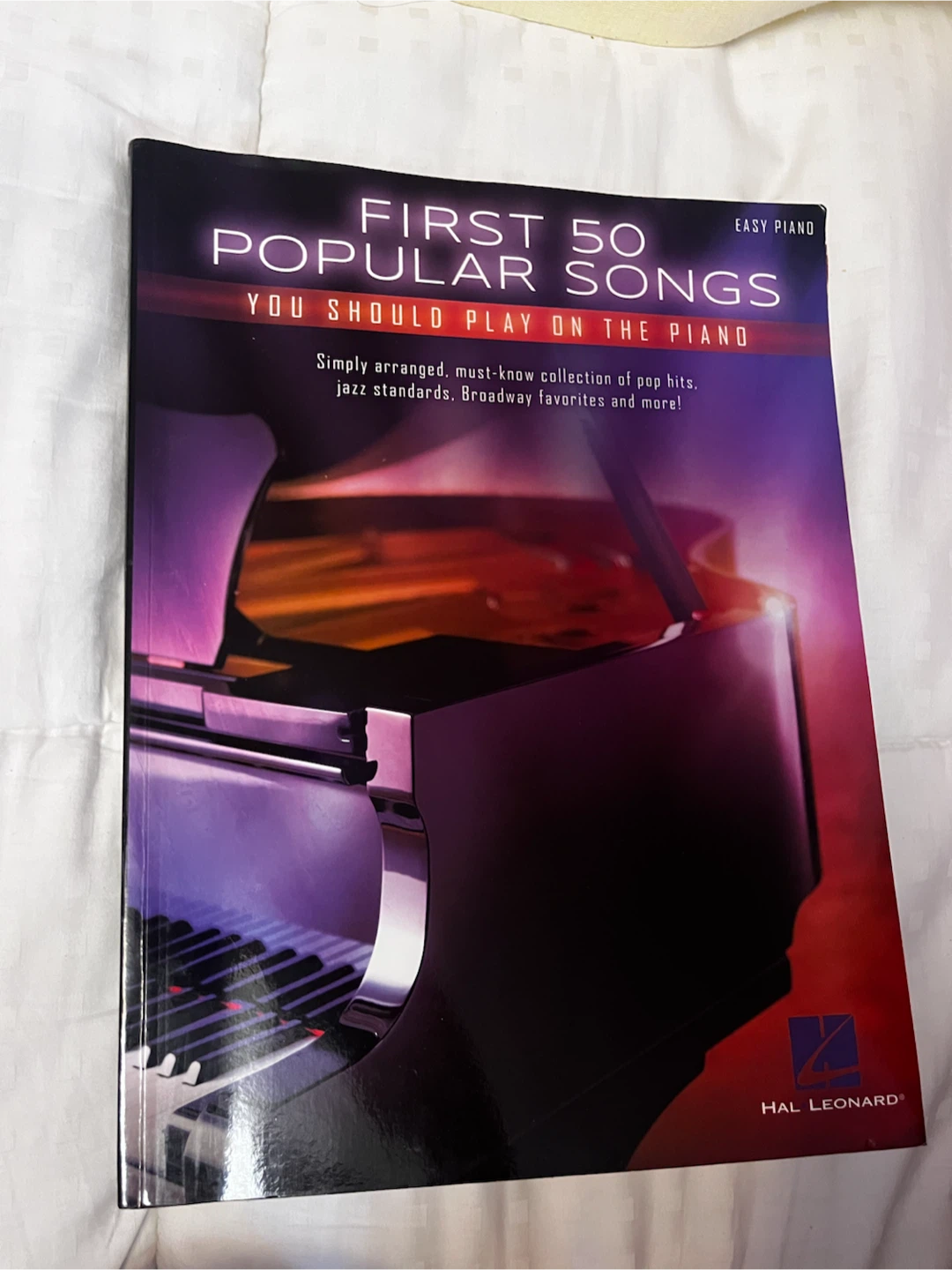 First 50 Popular Songs Easy Piano Sheet Music Book