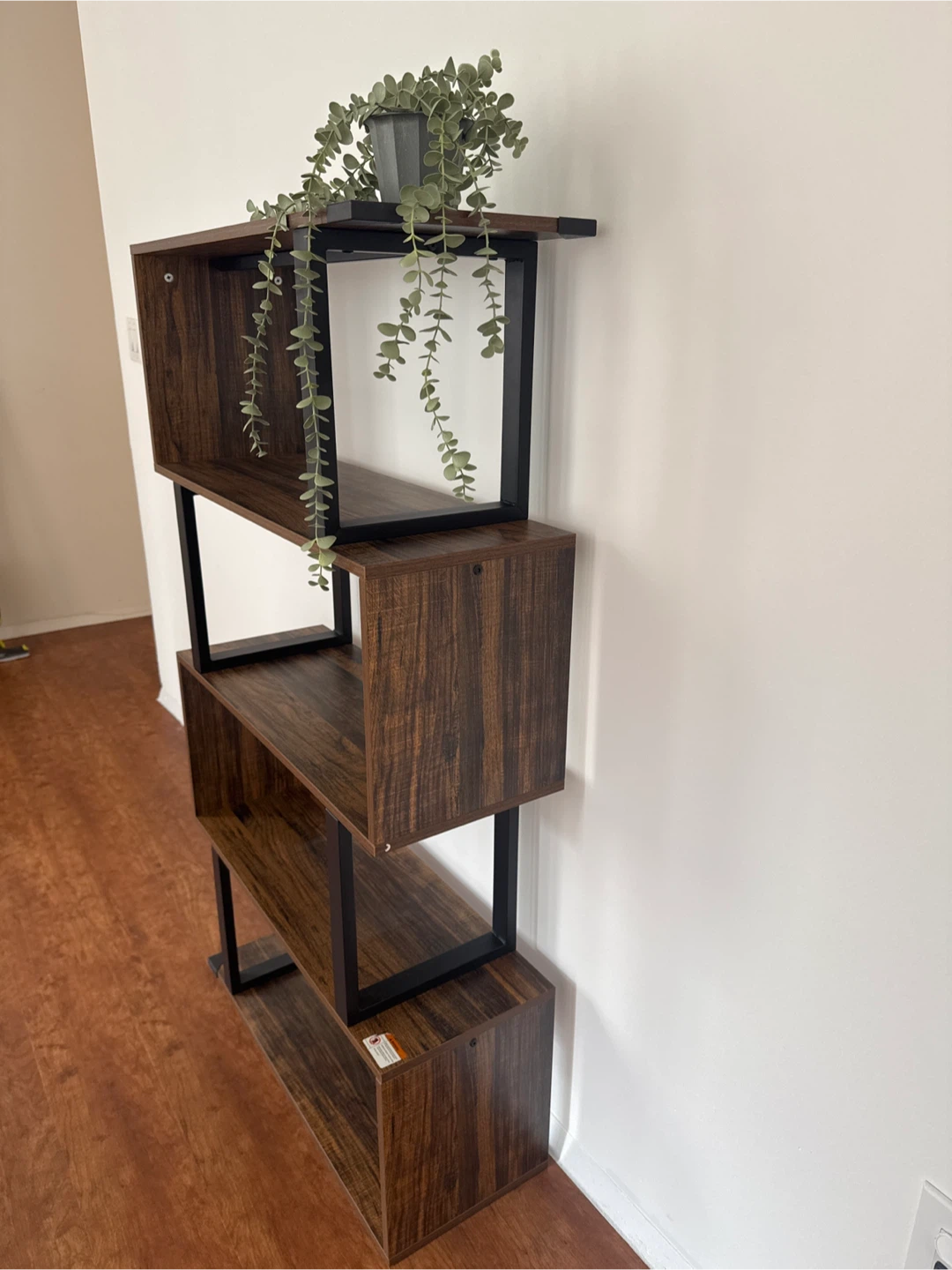 Modern Wood and Black Metal Bookshelf - photo 3