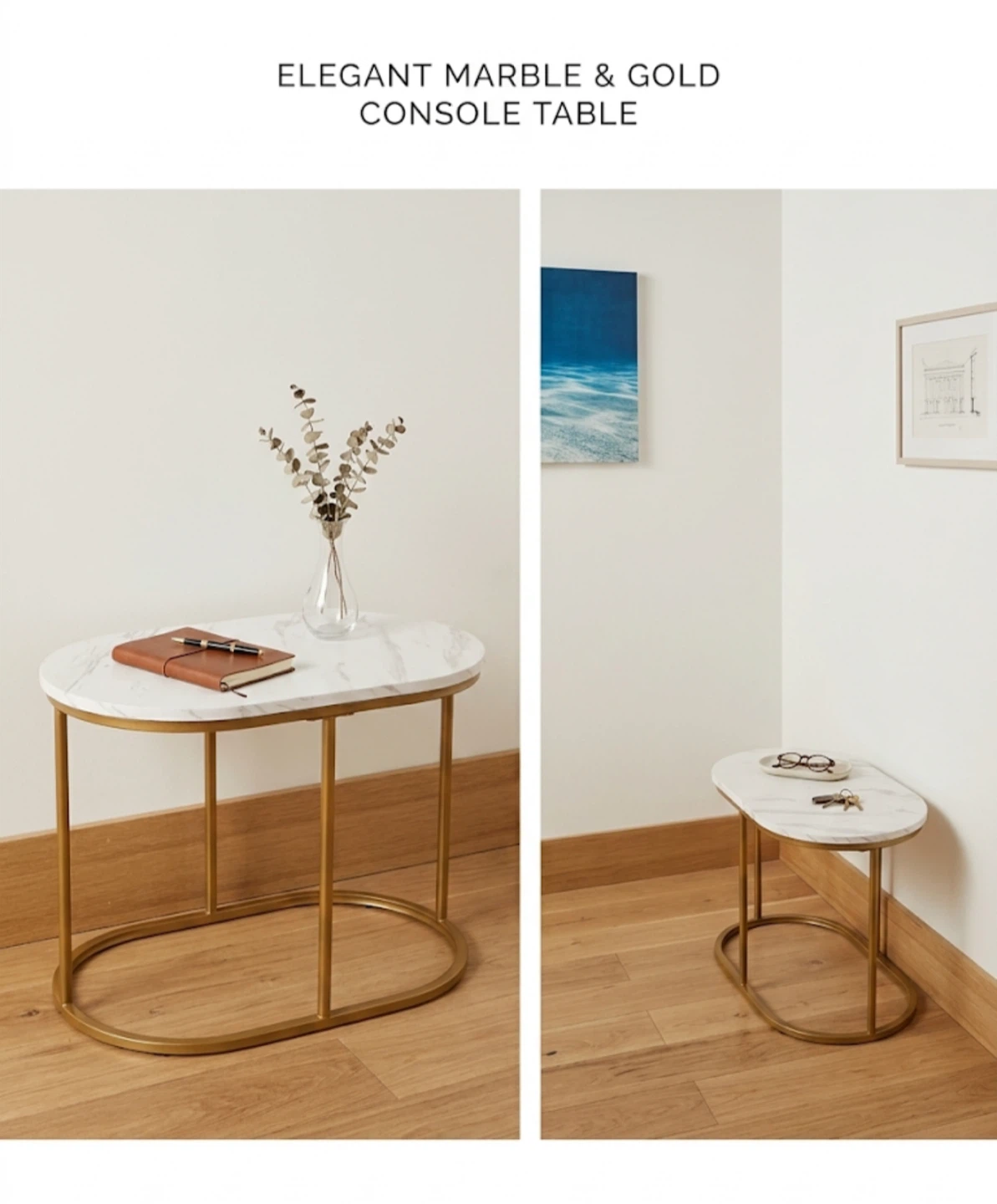 Marble & Gold Console Table