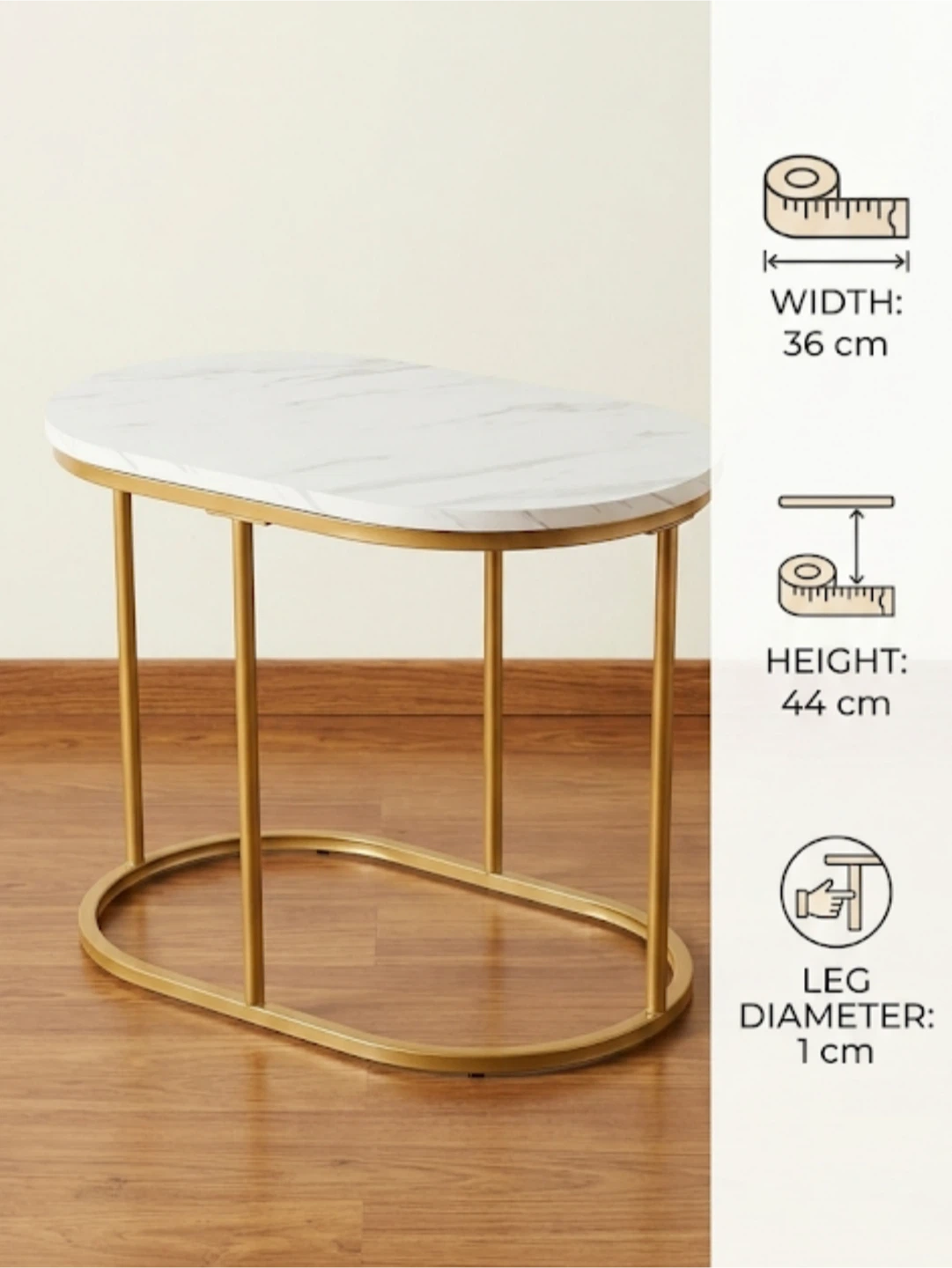 Marble & Gold Console Table - photo 2
