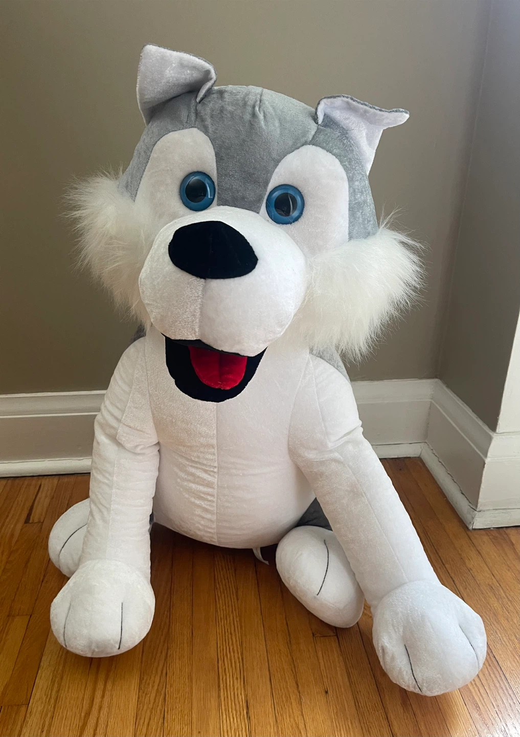 Large Plush Husky Stuffed Animal Toy