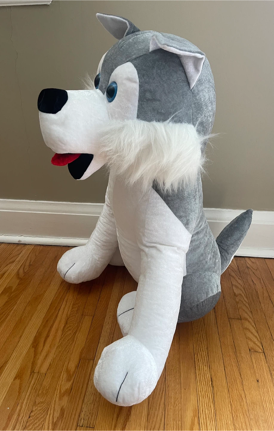 Large Plush Husky Stuffed Animal Toy - photo 2