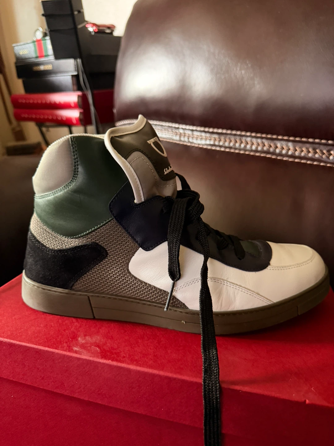 Salvatore Ferragamo High-Top Sneakers Men’s Size 10 US NIB