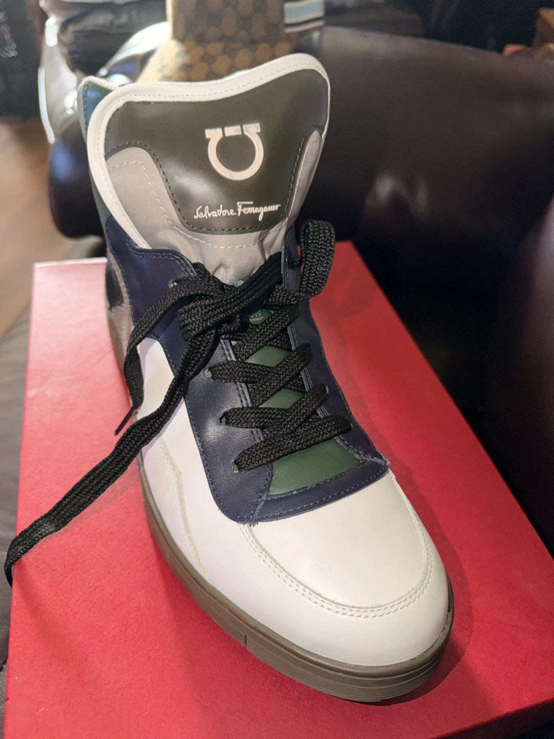 Salvatore Ferragamo High-Top Sneakers Men’s Size 10 US NIB - photo 2