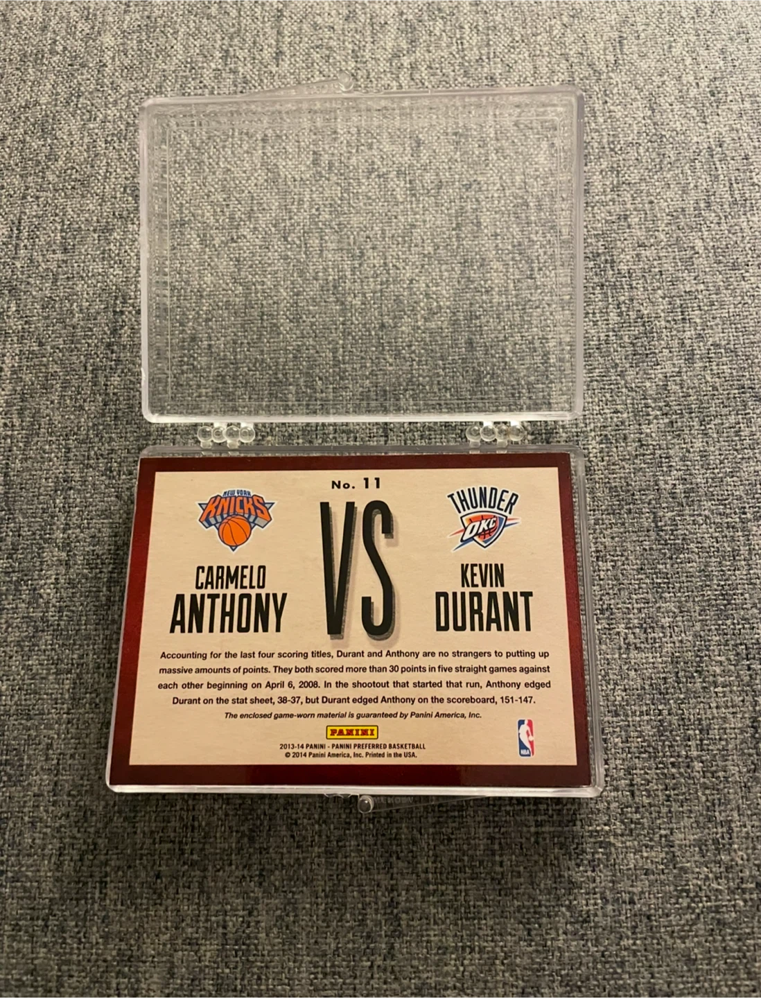 NBA Panini Preferred 2013-2014 Anthony VS Durant /199 - photo 3