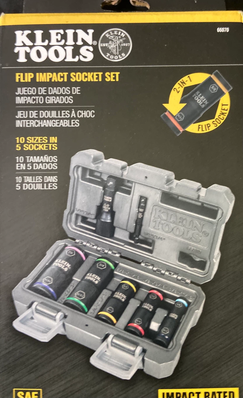 Klein Tools Flip Impact Socket Set, 7-Piece