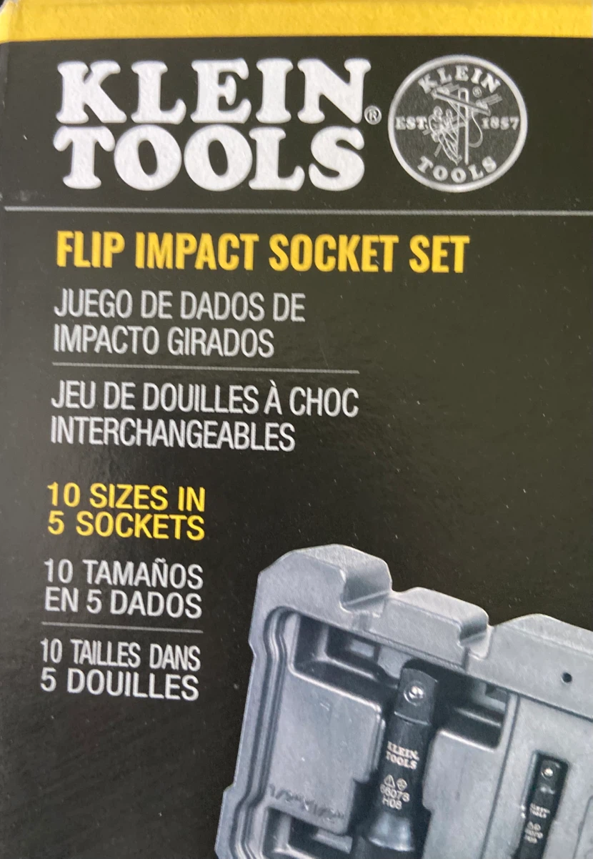 Klein Tools Flip Impact Socket Set, 7-Piece - photo 2