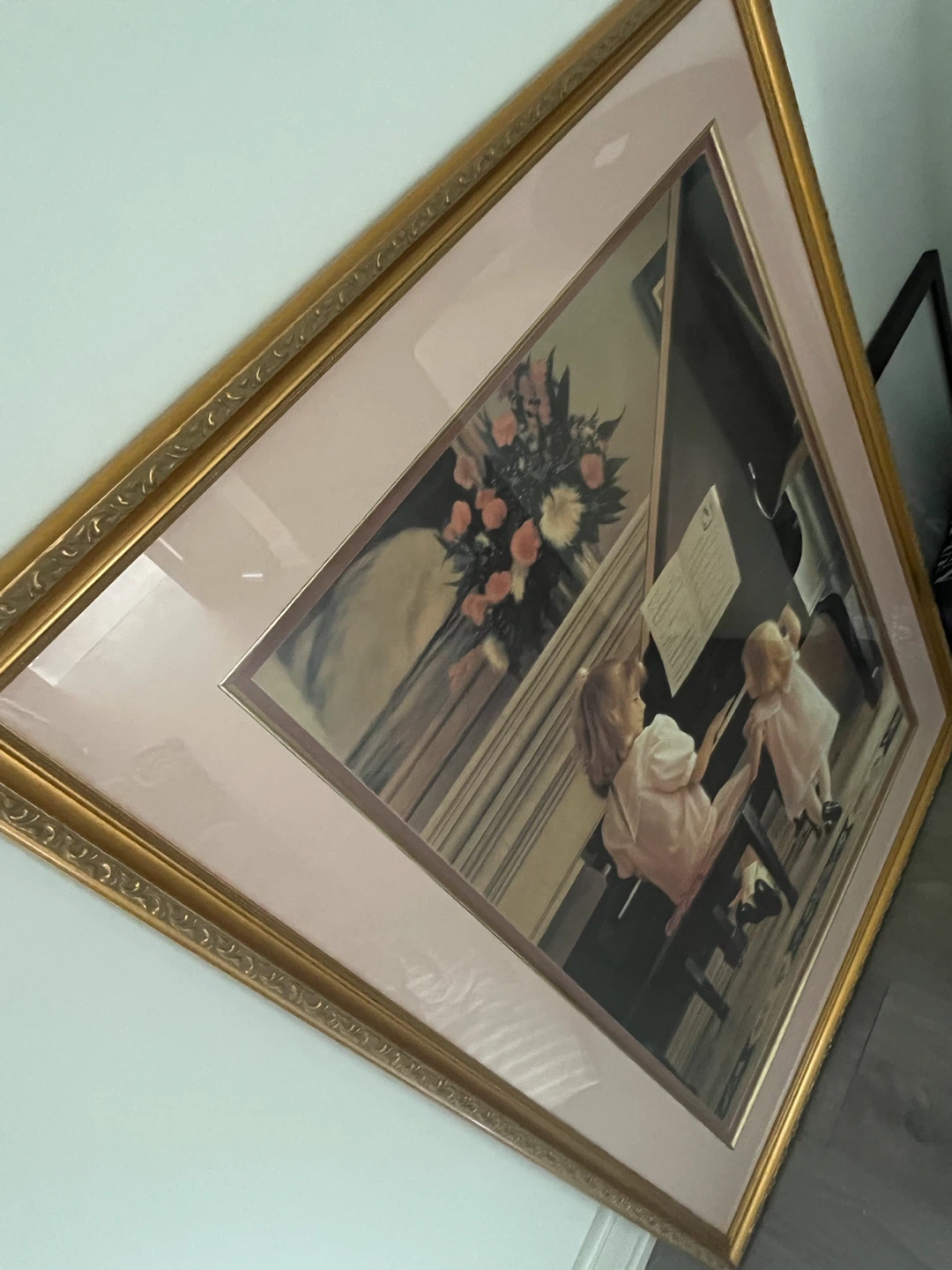 Framed Art Print of Two Girls Playing Piano - photo 2