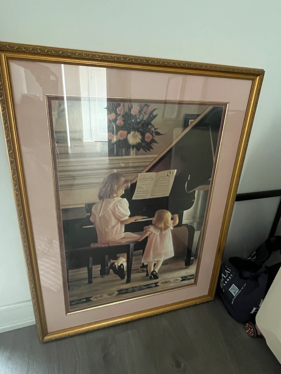 Framed Art Print of Two Girls Playing Piano - photo 3