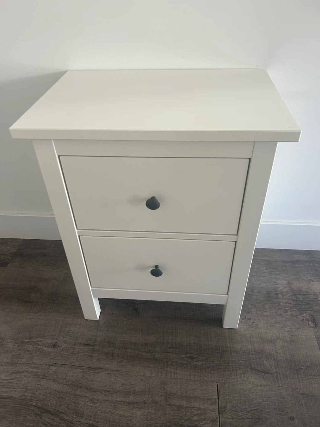 IKEA HEMNES white nightstand with 2 drawers