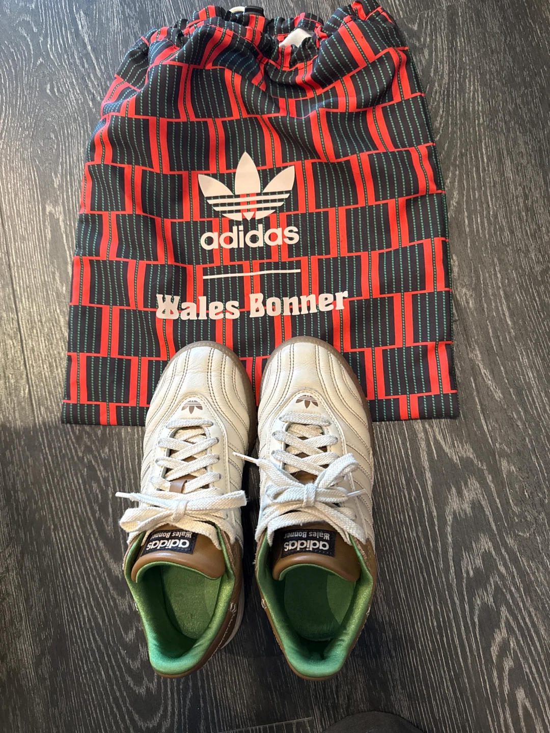 Unisex Adidas Wales Bonner Samba Sneakers Cream/Brown Size 6