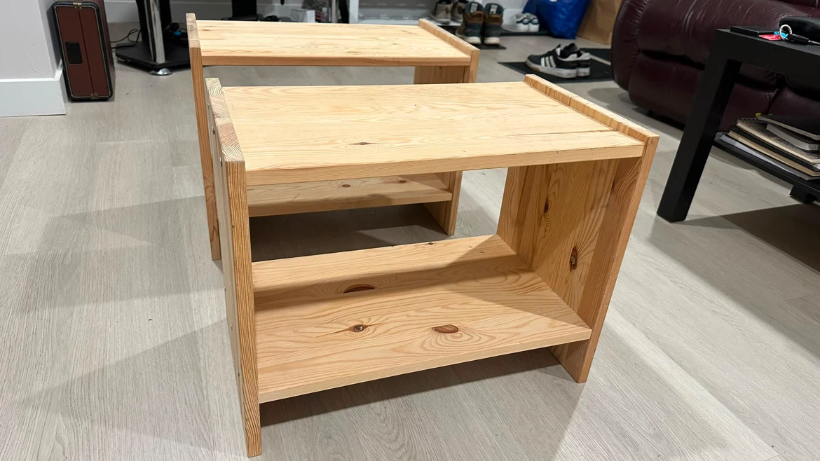 Wooden Side Tables - Set of 2