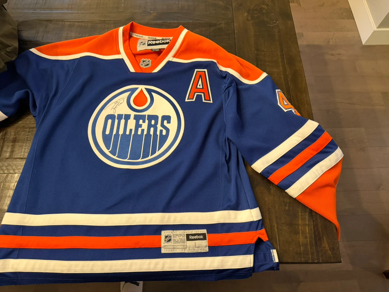 Taylor Hall Signed Edmonton Oilers Reebok Jersey