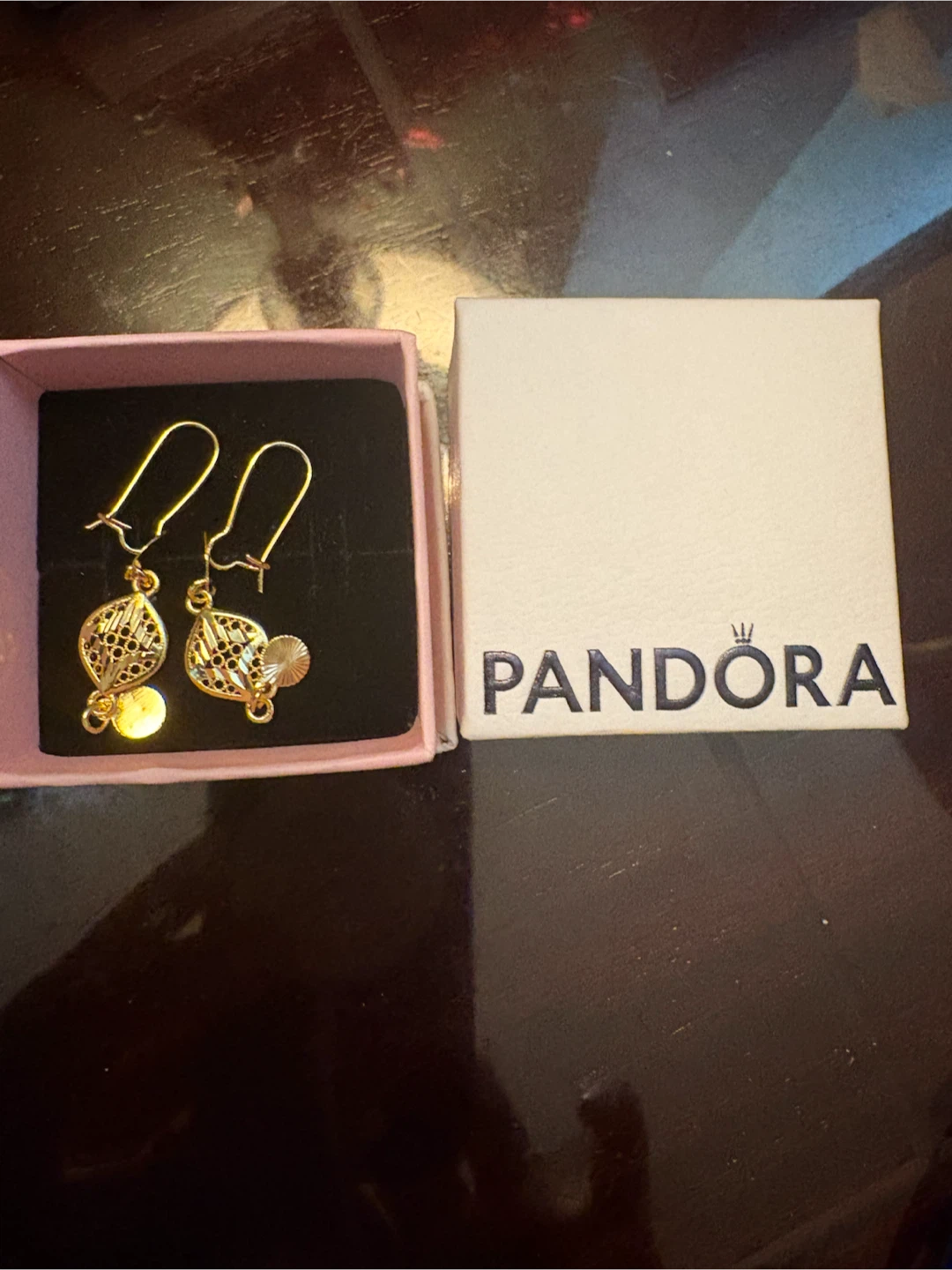 Pandora Gold Dangle Earrings