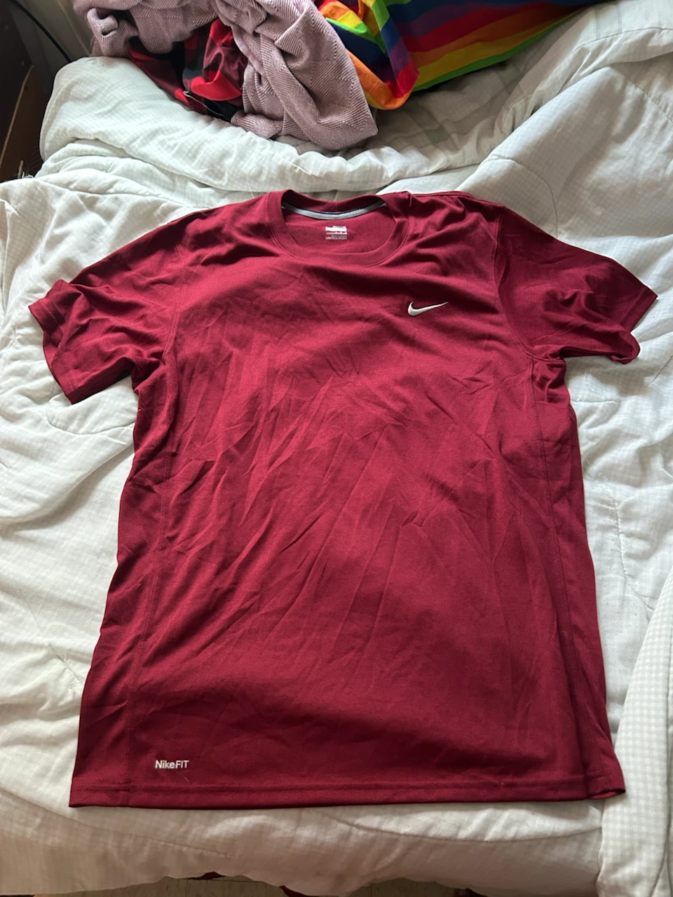 Nike Dri-FIT T-Shirt - Maroon - Size L