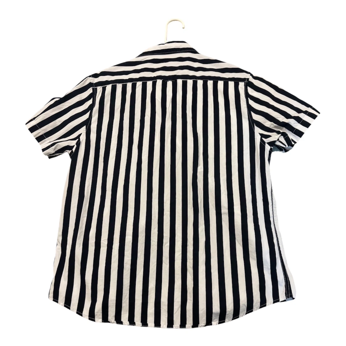Denim & Flower Striped Short Sleeve Button Shirt - photo 2