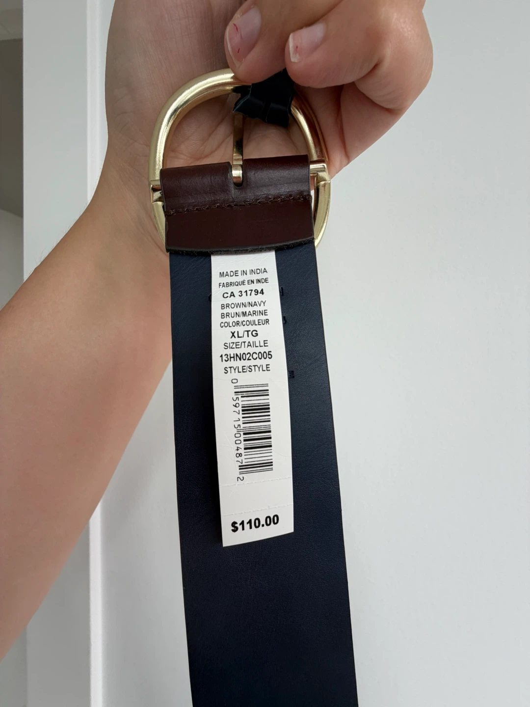Cole Haan Reversible Belt with Gold Buckle