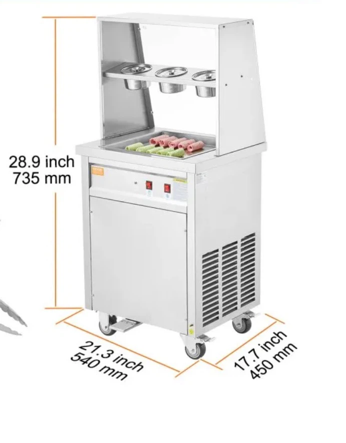 Vevor Stainless Steel Ice Cream Roll Maker - photo 3