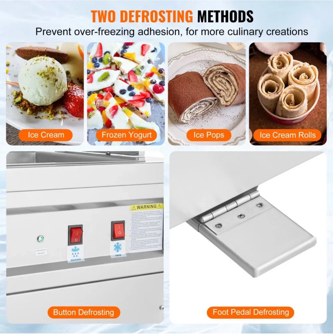 Vevor Stainless Steel Ice Cream Roll Maker - photo 4