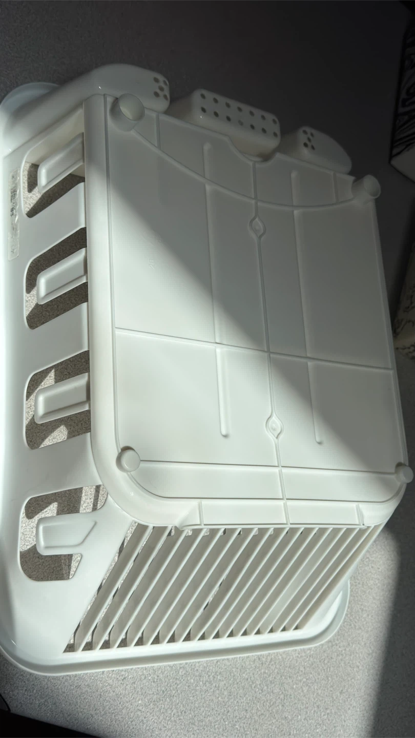 White Plastic Dish Drying Rack - photo 2