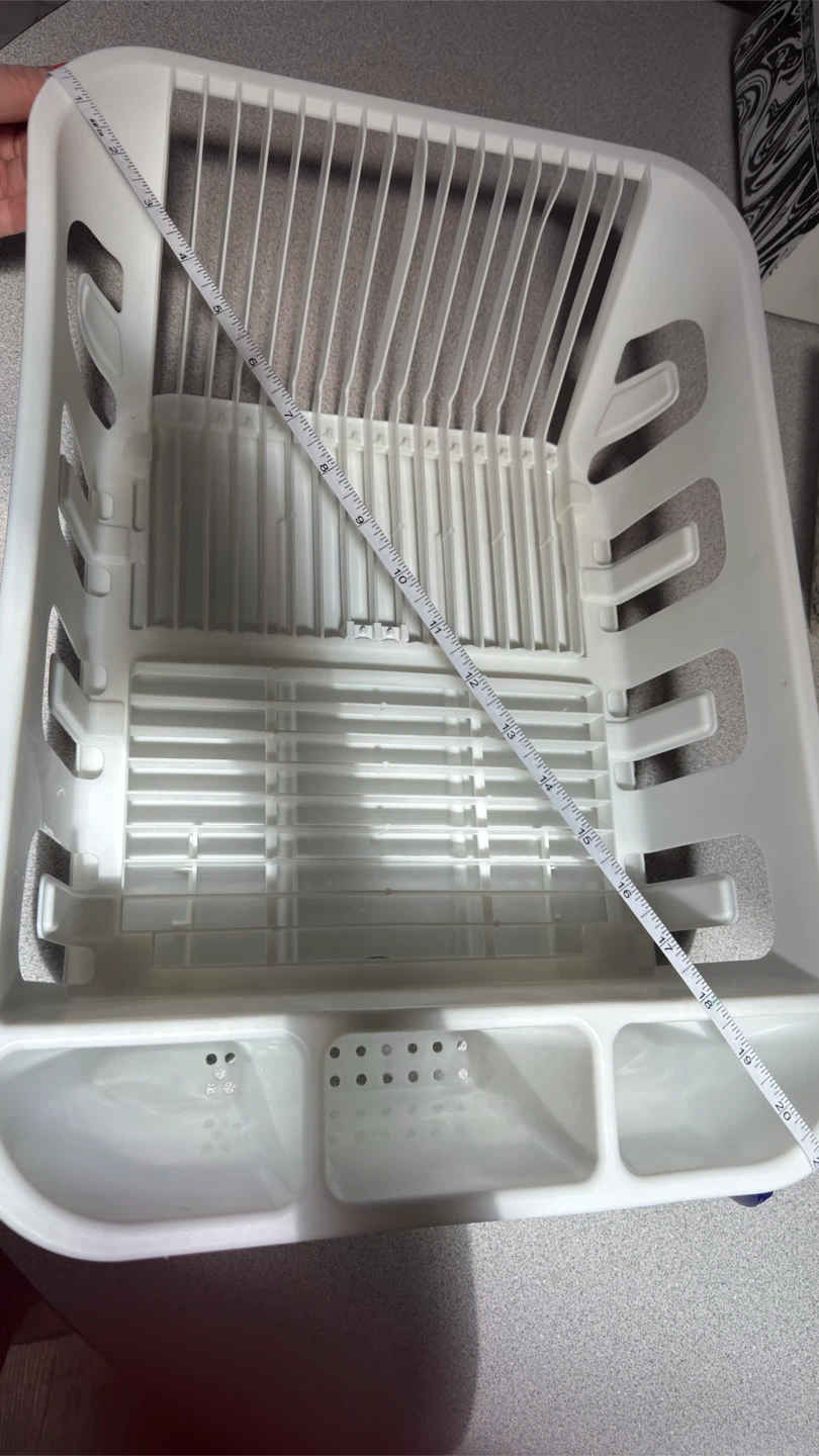 White Plastic Dish Drying Rack - photo 3