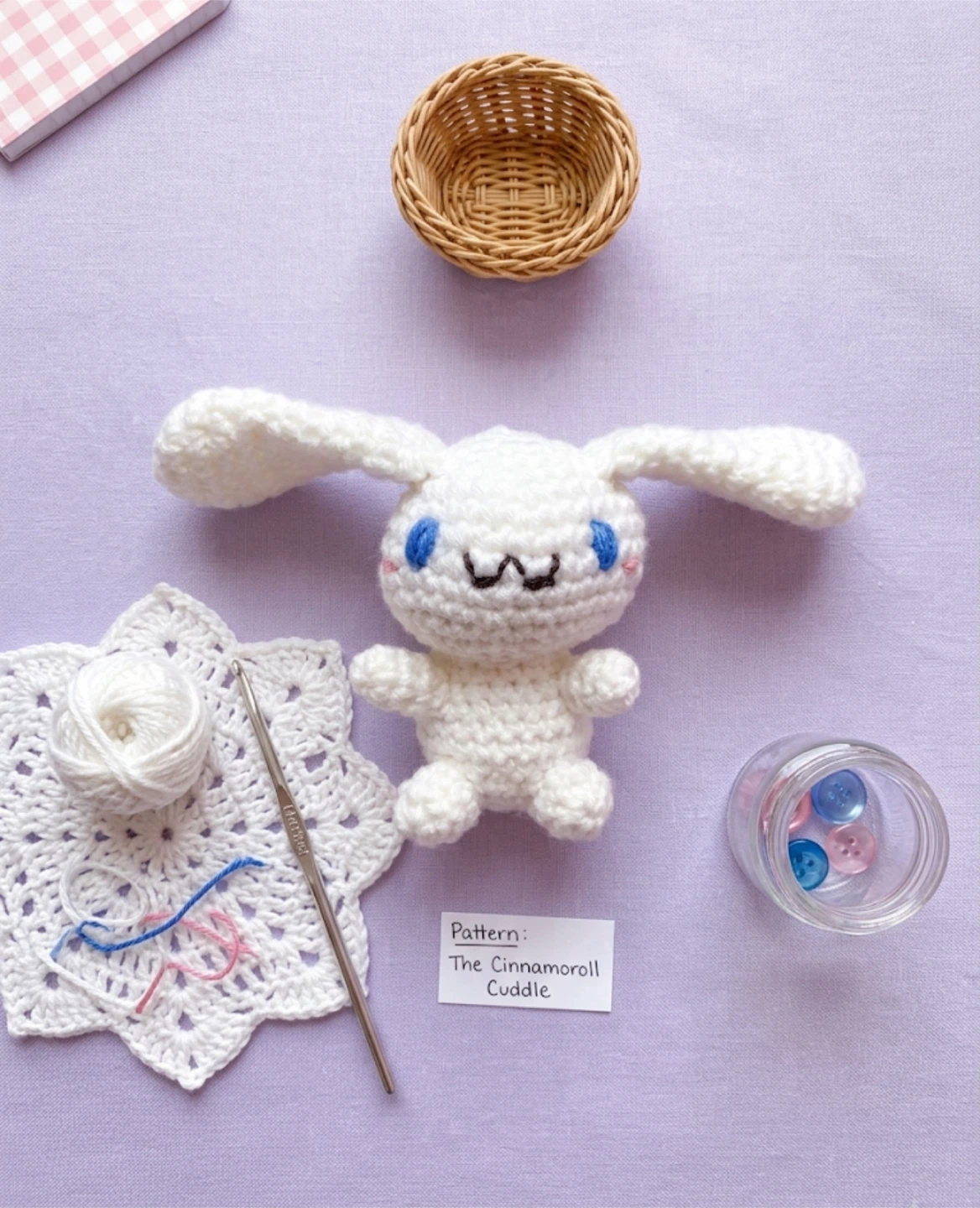 Crocheted Cinnamoroll Cuddle Toy Pattern
