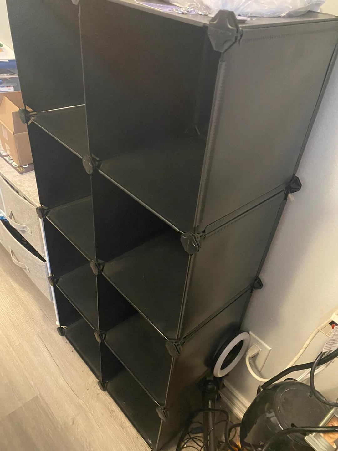 Black Cube Storage Shelf Unit - photo 2