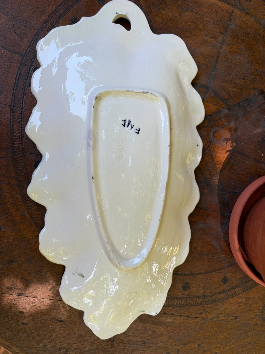 Vintage Hand-Painted Floral Ceramic Dish from Italy - photo 3