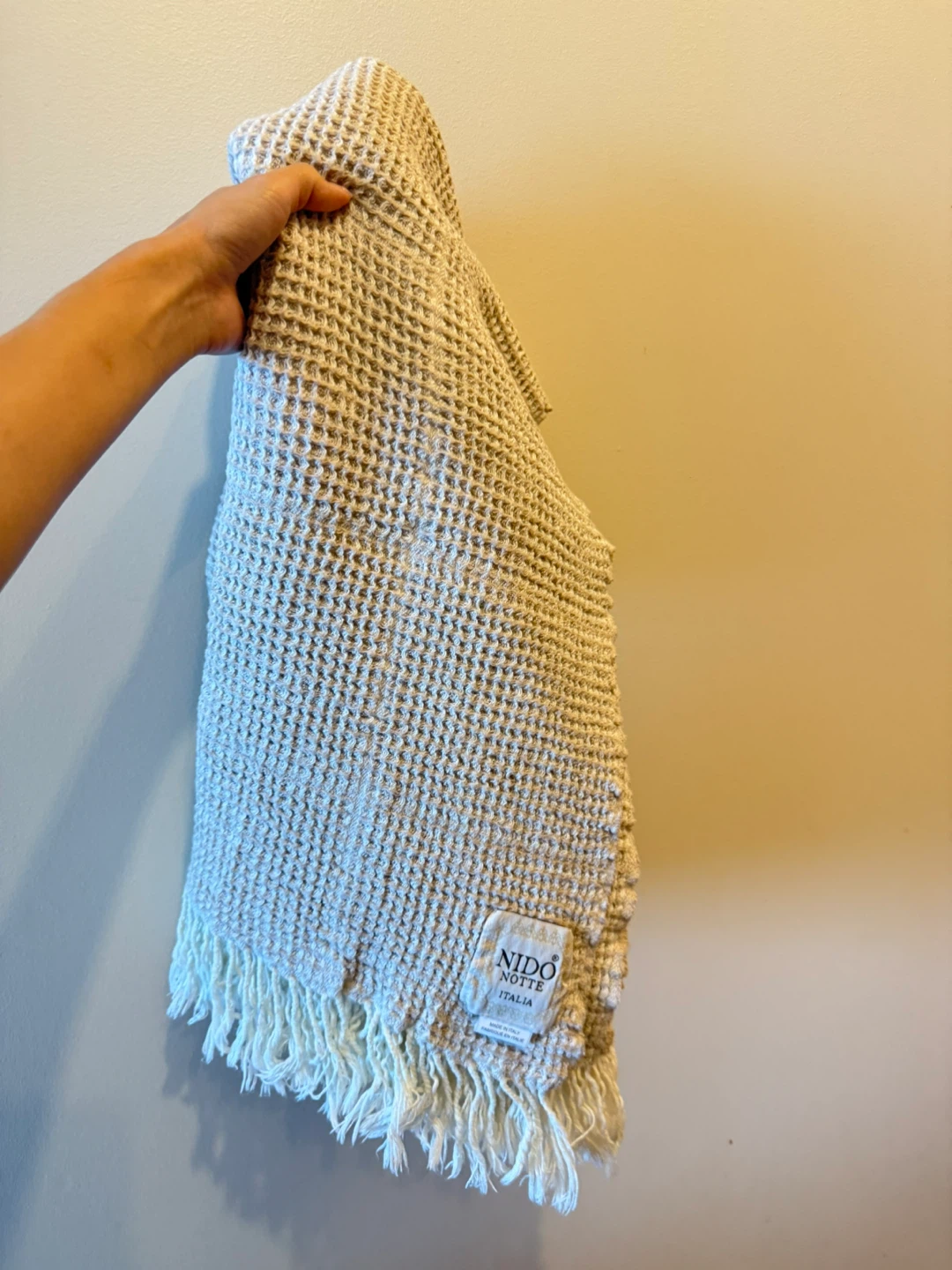 Waffle Weave Throw Blanket with Tassel - photo 3
