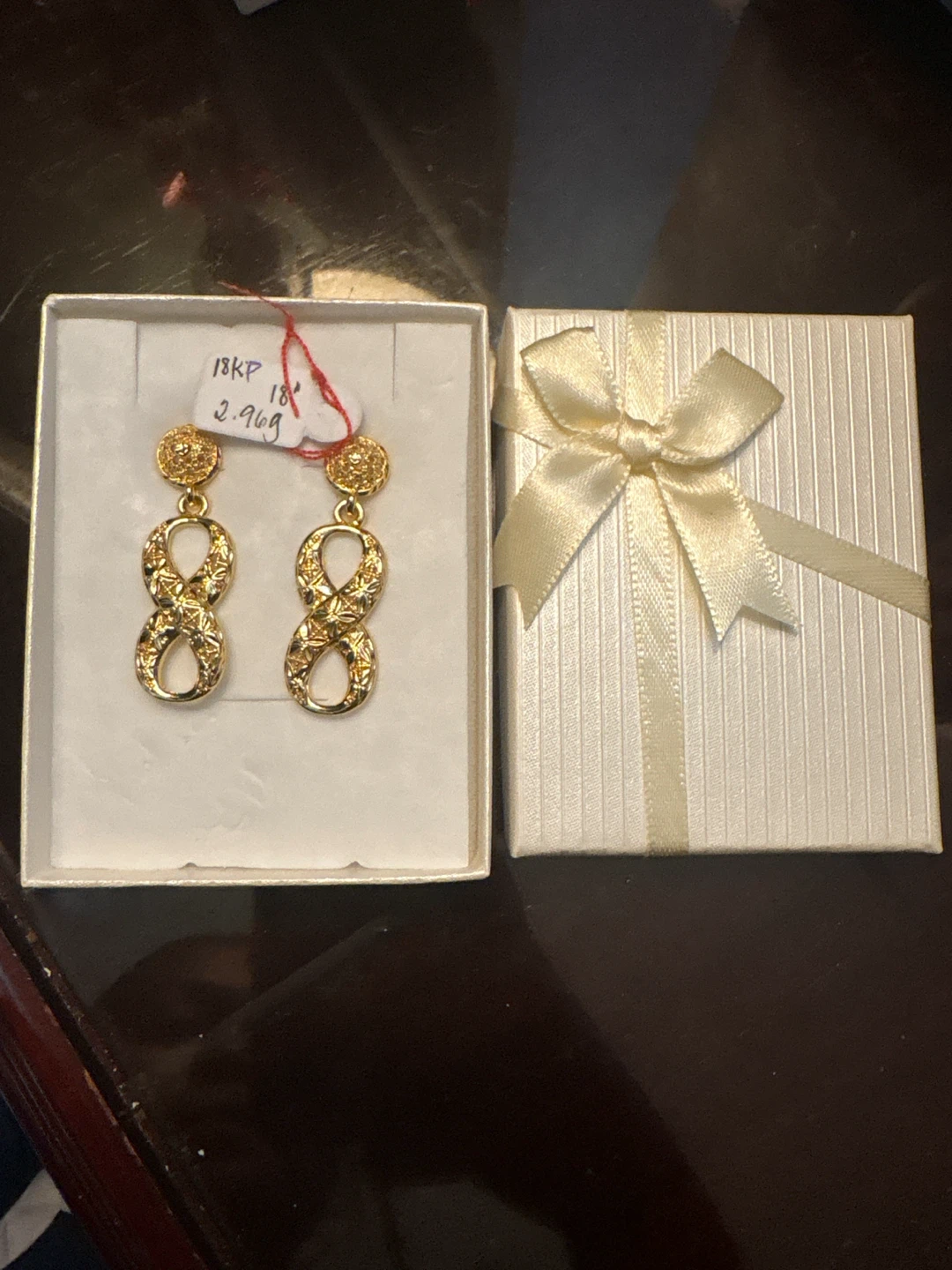 18K Gold Infinity Earrings - photo 2