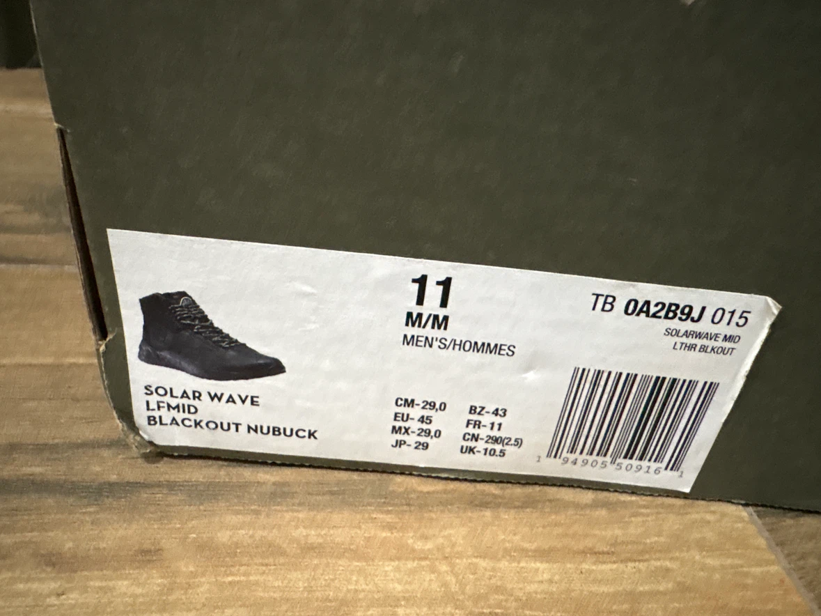 Timberland Solar Wave Mid Blackout Nubuck Boots - Size 11 - photo 2