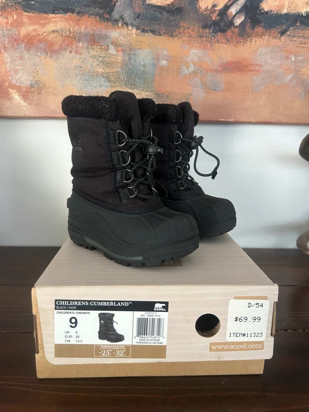 Sorel kids Winter Boots - Black - Size 9