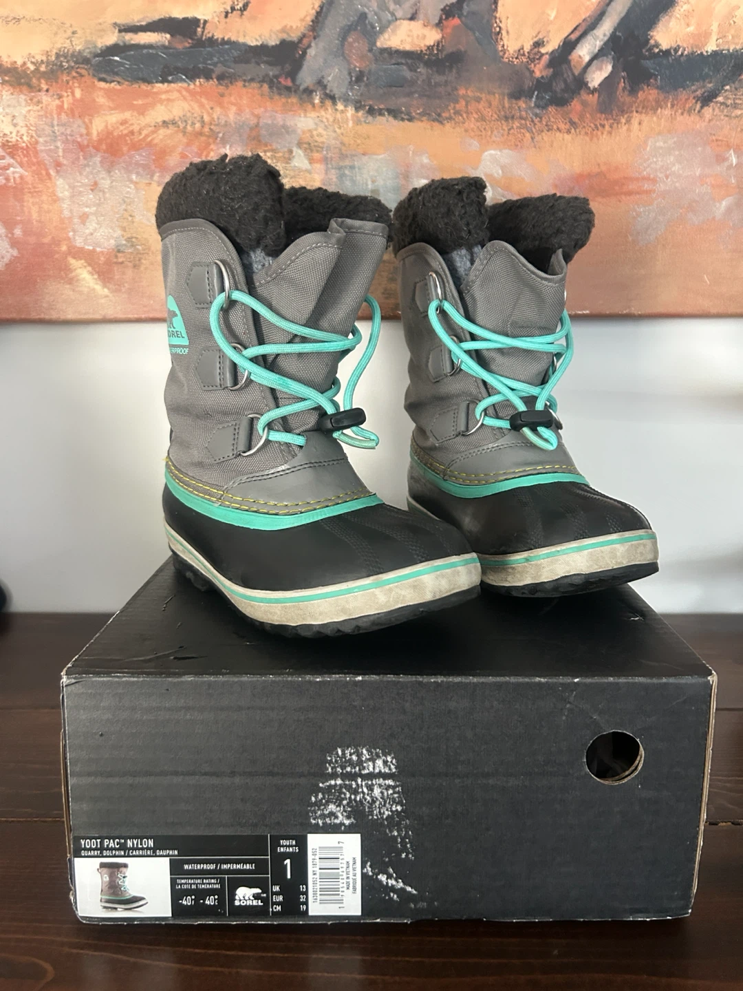 Sorel Youth Waterproof Boots Size 1