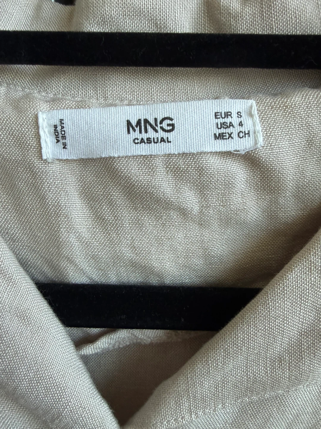 MANGO Linen Blend Short-Sleeve Button-Up Shirt - Size S - photo 2